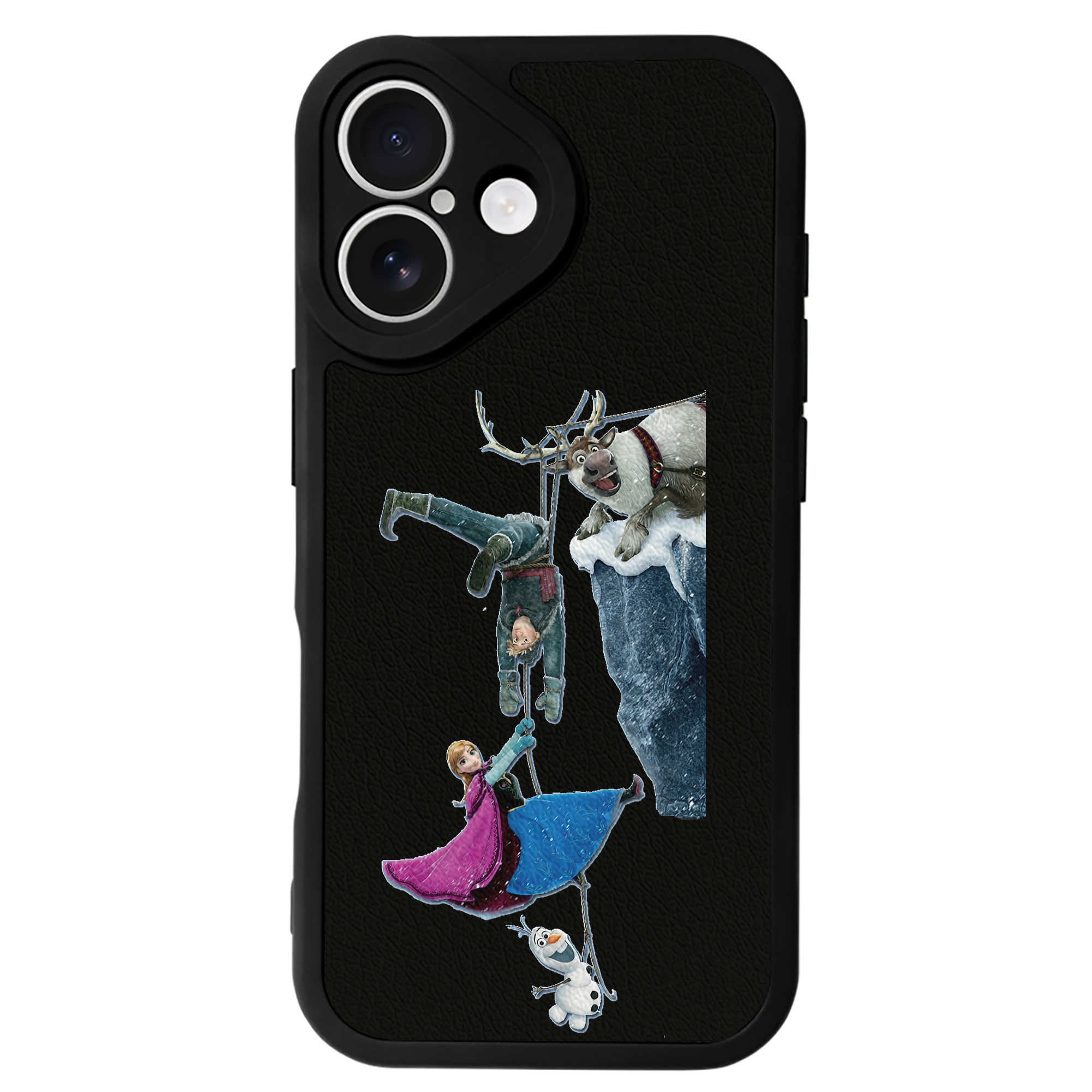 （画像用） アナと雪の女王 アンナ エルサ Frozen Anna Elsa 【iPhone 16シリーズ対応】シリコンスマホケース（レザー調） 材質：シリコン